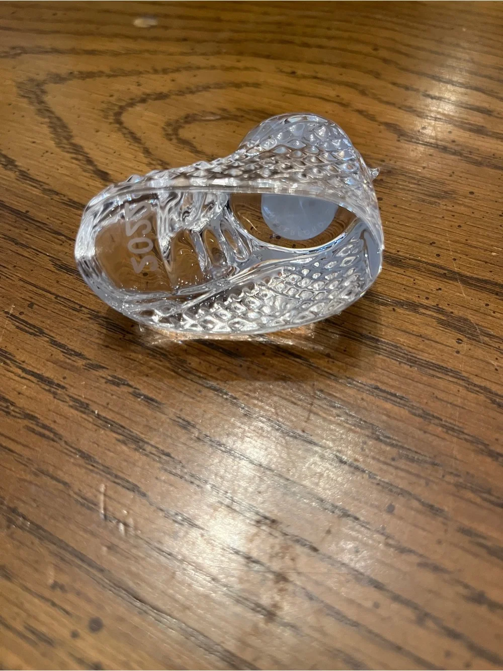 Waterford Baby Shoe Ornament with '2022' Detail, damaged